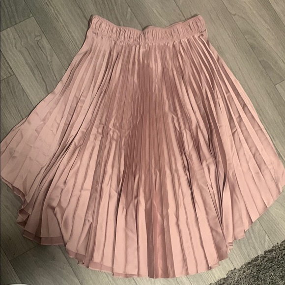 Club Monaco Blush Pleated Midi Skirt - Picture 5 of 5